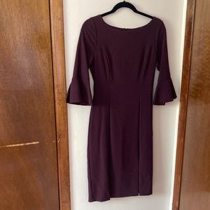 White House Black market burgundy fitted dress